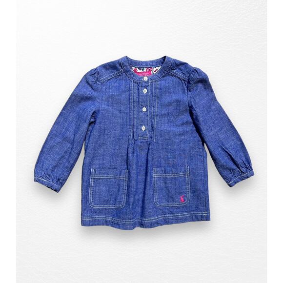 Joules Chambray Tunic Dress, Size 3 - Picture 7 of 7